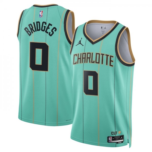 Charlotte Hornets Trikot Miles Bridges Jordan 2024-25 City Edition Teal Swingman - Herren